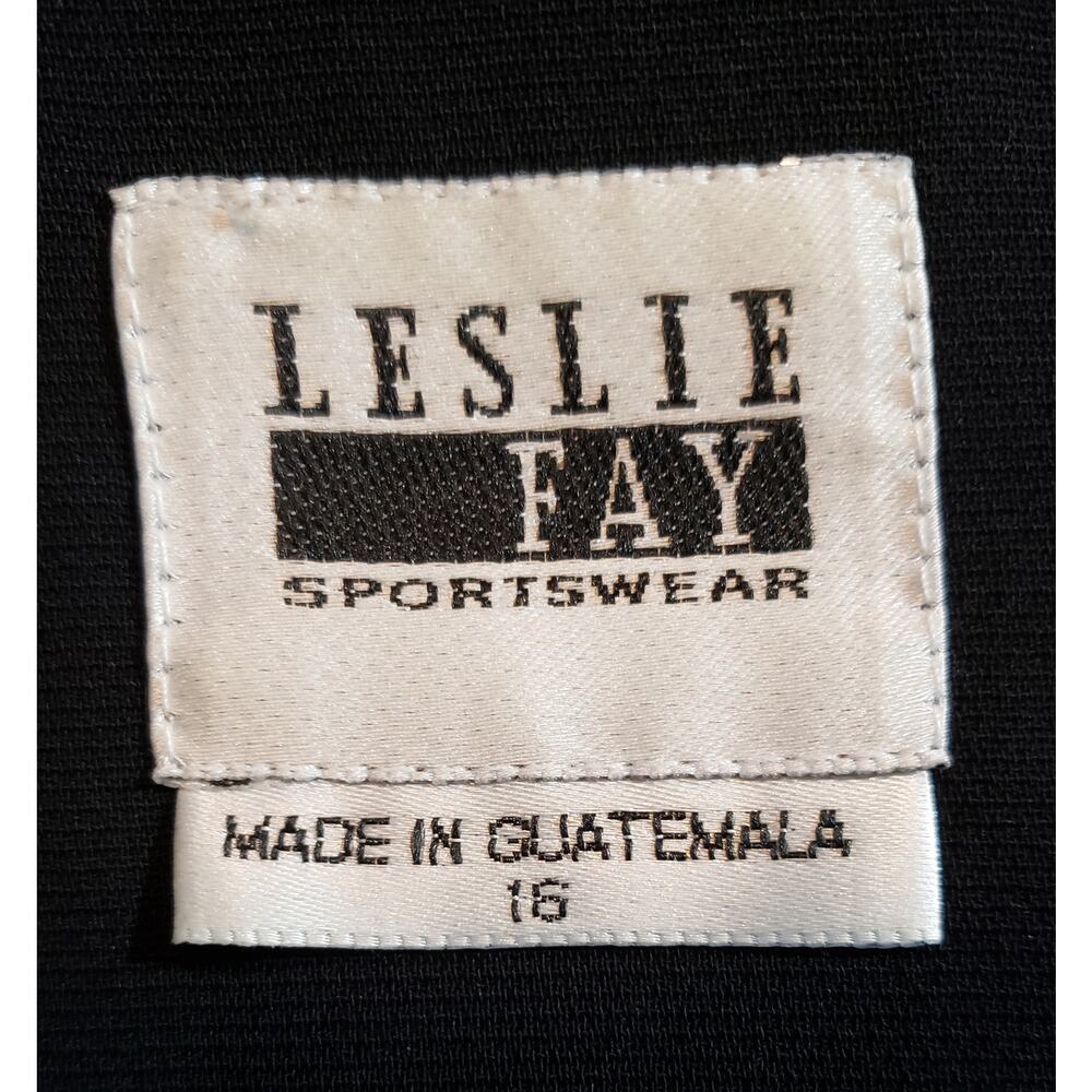 Vintage Leslie Fay size 16 vintage black button down jacket - Picture 4 of 5
